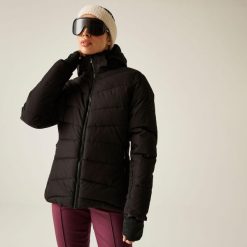 Kurtka narciarska damska z membraną Glacier Dare 2b. Czarne kurtki narciarskie Dare 2b, bez wzorów, z puchu, bez kaptura, narciarskie. Za 1,049.99 zł.