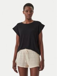 Emporio Armani T-Shirt EW003407 AF20240 UC001 Czarny Regular Fit. Czarne t-shirty Emporio Armani, xl, bez wzorów, z wiskozy, bez kołnierzyka, bez ramiączek. Za 186.99 zł.