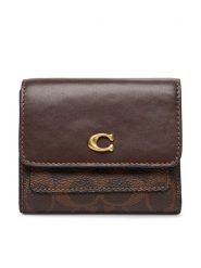 Coach Mały Portfel Damski CAT56 Brązowy. Brązowe portfele Coach, bez wzorów, ze skóry. Za 599.99 zł.