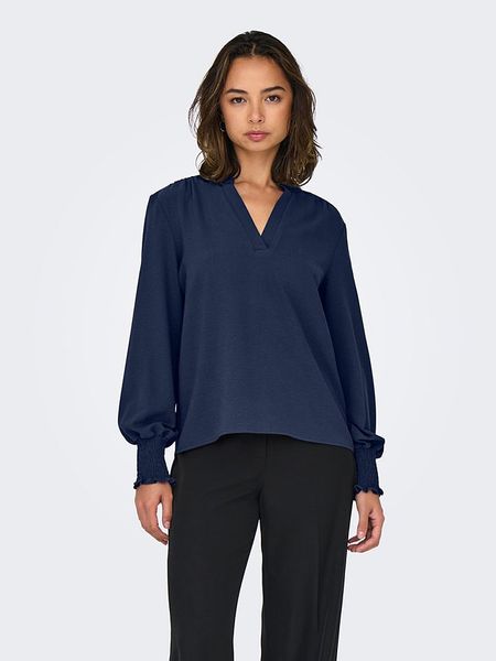 ONLY Bluzka w kolorze granatowym rozmiar: M. Niebieskie bluzki Only, m, bez wzorów, bez kołnierzyka, bez ramiączek. Za 129.95 zł.