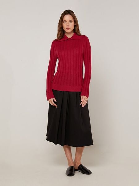 Rodier Sweter w kolorze czerwonym rozmiar: XL. Czerwone swetry Rodier, xl, bez wzorów, bez ramiączek. Za 253.95 zł.