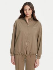 Guess Bluza V5YL09 KCX42 Brązowy Regular Fit. Brązowe bluzy Guess, m, z aplikacjami, z syntetyku, bez kaptura. Za 479.99 zł.