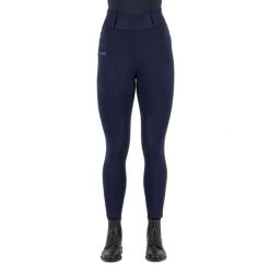 Damskie legginsy jeździeckie z pełną przyczepnością Imperial Riding Comfi Sparks. Czarne legginsy IMPERIAL RIDING, bez wzorów, z materiału, z podwyższonym stanem. Za 377.00 zł.