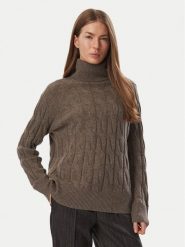 Tommy Hilfiger Golf WW0WW46791 Brązowy ciemny Regular Fit. Brązowe golfy TOMMY HILFIGER, xs, bez wzorów, z wełny, bez ramiączek. Za 649.99 zł.