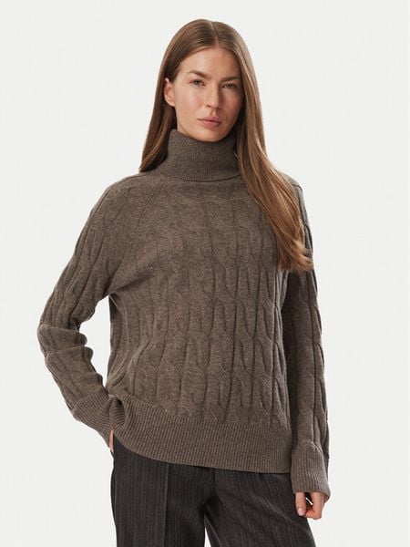 Tommy Hilfiger Golf WW0WW46791 Brązowy ciemny Regular Fit. Brązowe golfy TOMMY HILFIGER, xs, bez wzorów, z wełny, bez ramiączek. Za 649.99 zł.