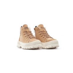 Buty do chodzenia damskie Palladium Pallashock Zip. Brązowe trekkingi Palladium, z materiału, trekkingowe. Za 699.99 zł.