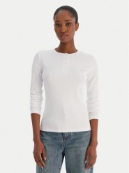 Calvin Klein Jeans Bluzka LV047E201G Biały Regular Fit. Białe bluzki Calvin Klein Jeans, m, bez wzorów, z bawełny, bez kołnierzyka, bez ramiączek. Za 289.99 zł.