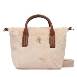 Torebka Tommy Hilfiger. Brązowe shopper TOMMY HILFIGER, bez wzorów, bez dodatków. Za 409.99 zł.