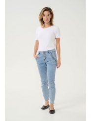 Cream Dżinsy "Sorya" - Skinny fit - w kolorze błękitnym rozmiar: W27/L28. Niebieskie jeansy Cream, l, z aplikacjami. Za 189.29 zł.