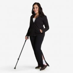 Legginsy damskie rozpinane Decathlon. Czarne legginsy DECATHLON, xl, bez wzorów, z bawełny. Za 149.99 zł.