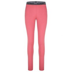 Damskie spodnie termoaktywne Loap Perla różowe. Czerwone spodnie dresowe ZSPORT, bez wzorów. Za 161.99 zł.