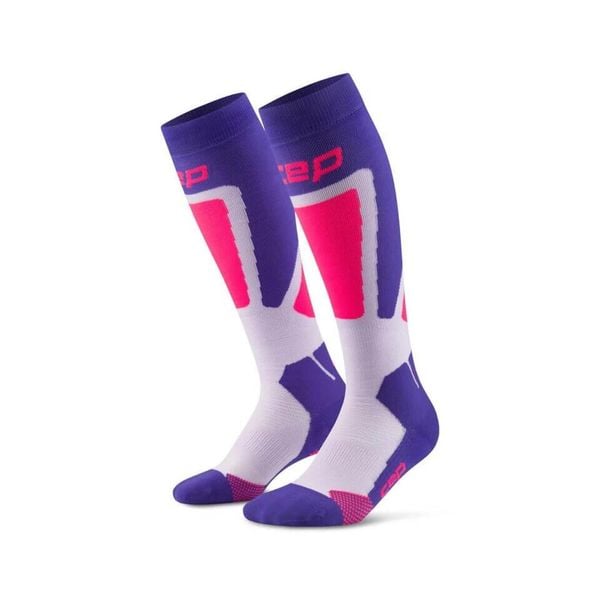 Damskie podkolanówki sportowe kompresyjne na zimę CEP. Czerwone skarpety CEP, bez wzorów, z elastanu. Za 199.00 zł.