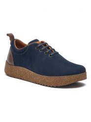 Comfortfusse Skórzane sneakersy w kolorze granatowym rozmiar: 38. Niebieskie trampki Comfortfüße, bez wzorów, z nubiku, bez zapięcia. Za 237.73 zł.