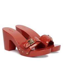 Klapki Scholl. Brązowe klapki Scholl, bez wzorów, bez obcasa. Za 927.99 zł.