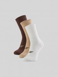 4F Skarpetki długie (3-pack) damskie - multikolor 39-42. Skarpety 4f, bez wzorów, prążkowane. Za 59.99 zł.