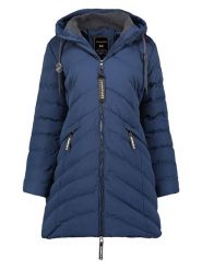 Canadian Peak Płaszcz zimowy "Clarisseak" w kolorze granatowym rozmiar: L. Niebieskie płaszcze Canadian Peak, na zimę, l, bez wzorów, z puchu, bez kaptura. Za 320.95 zł.