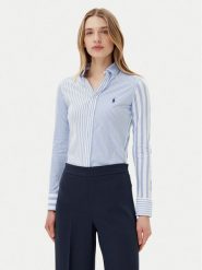 Polo Ralph Lauren Koszula 211965102002 Niebieski Slim Fit. Niebieskie koszule Polo Ralph Lauren, l, bez wzorów, z bawełny, bez kołnierzyka, bez ramiączek. Za 399.99 zł.