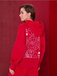 Bluza z nadrukiem na plecach - czerwony. Czerwone bluzy Sinsay, l, bez wzorów, bez kaptura. Za 49.99 zł.