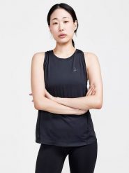 Craft Top sportowy "ADV Hit" w kolorze czarnym rozmiar: XS. Czarne koszulki sportowe Craft, bez wzorów, z materiału, bez ramiączek, outdoorowe. Za 84.40 zł.