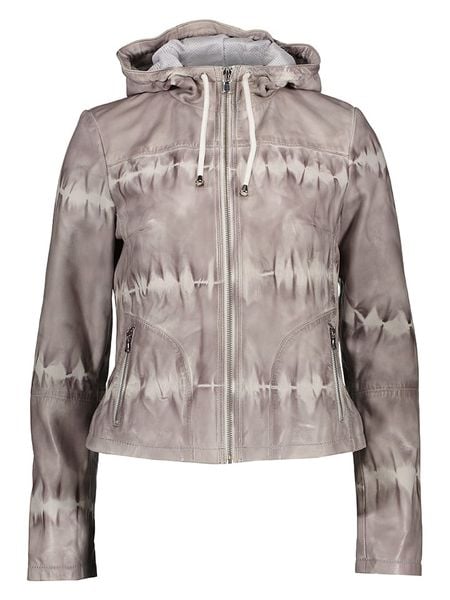 BLUE MONKEY Skórzana kurtka w kolorze szarym rozmiar: M. Szare kurtki BLUE MONKEY, m, bez wzorów, ze skóry, bez kaptura. Za 504.45 zł.