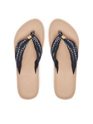 Tommy Hilfiger Japonki Th Chain Print Elevated Sandal FW0FW08519 Granatowy. Niebieskie klapki TOMMY HILFIGER, bez wzorów, z materiału, bez obcasa. Za 139.99 zł.