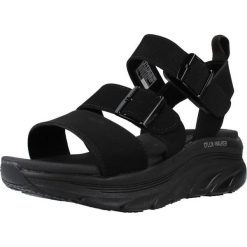 Sandały SKECHERS DLUX WALKER RETRO COSMOS Czarny. Czarne sandały Skechers, bez wzorów, z syntetyku, retro, bez obcasa, bez zapięcia. Za 219.99 zł.