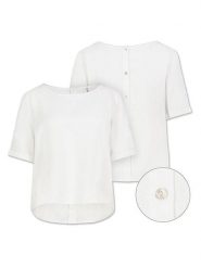 Eight2Nine Bluzka w kolorze białym rozmiar: M. Białe bluzki Eight2Nine, m, bez wzorów, bez kołnierzyka, bez ramiączek. Za 86.99 zł.