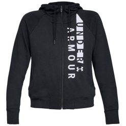 Bluza w kolorze czarnym. Czarne bluzy sportowe Under Armour, xs, bez wzorów, bez kaptura. W wyprzedaży za 129.95 zł.