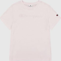 Koszulka damska Champion SS Tee 117650. Czerwone koszulki sportowe Champion, bez wzorów, bez ramiączek. Za 85.00 zł.