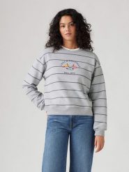 Levi's Bluza w kolorze jasnoszaro-granatowym rozmiar: S. Szare bluzy Levi's®, s, bez wzorów, z bawełny, bez kaptura. Za 158.47 zł.