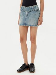 HUGO Spódnica jeansowa Gamini 50541549 Niebieski Regular Fit. Niebieskie spódnice Hugo, xs, bez wzorów, z bawełny. Za 429.99 zł.