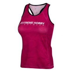 Koszulka sportowa damska bez rękawów Tank top EXTREME HOBBY HAVOC. Czerwone koszulki sportowe EXTREME HOBBY, bez wzorów, z elastanu, bez ramiączek, na fitness i siłownię. Za 139.00 zł.