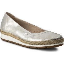 Espadryle GABOR - 82.400.61 Silber (Jute). Szare espadryle Gabor, bez wzorów, ze skóry, bez obcasa, na płaskiej podeszwie, bez zapięcia. W wyprzedaży za 299.00 zł.