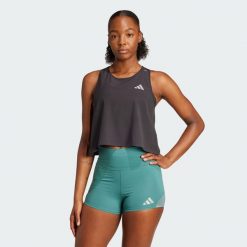 Top do biegania Adi365 Running CLIMACOOL+. Czarne topy Adidas, xs, bez wzorów, bez kołnierzyka, bez ramiączek. Za 219.00 zł.