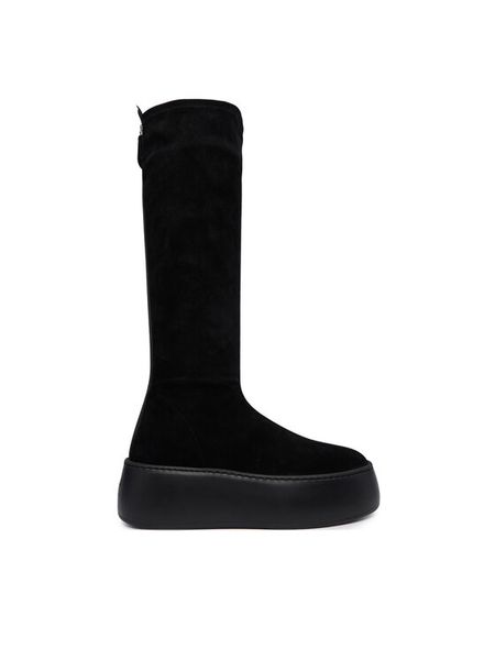 AGL Kozaki Vibe Boot D946511PJM Czarny. Czarne kozaki AGL, ze skóry, bez obcasa, na płaskiej podeszwie, bez zapięcia. Za 2,029.00 zł.