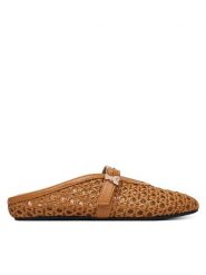 Patrizia Pepe Klapki PPJ378.24 Brązowy. Brązowe klapki Patrizia Pepe, bez wzorów, ze skóry, bez obcasa. Za 539.99 zł.