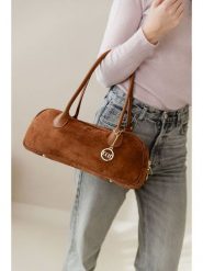 Mia Tomazzi Skórzana torebka "Belloveso" w kolorze jasnobrązowym - 40 x 16 x 10 cm rozmiar: onesize. Brązowe torby na ramię Mia Tomazzi, bez wzorów, z materiału, na ramię, bez dodatków. Za 347.99 zł.