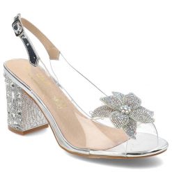 Srebrne Sandały S.Barski Eleganckie Obuwie Damskie. Szare sandały S.BARSKI, bez wzorów, ze skóry ekologicznej, eleganckie, bez obcasa, na obcasie, bez zapięcia. Za 179.99 zł.