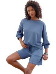 Heine Bluza w kolorze niebieskim rozmiar: 38. Niebieskie bluzy Heine, bez wzorów, bez kaptura. Za 64.95 zł.