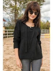 Milan Kiss Sweter w kolorze czarnym rozmiar: XL. Czarne swetry Milan Kiss, xl, bez wzorów, z wełny, bez ramiączek. Za 101.47 zł.