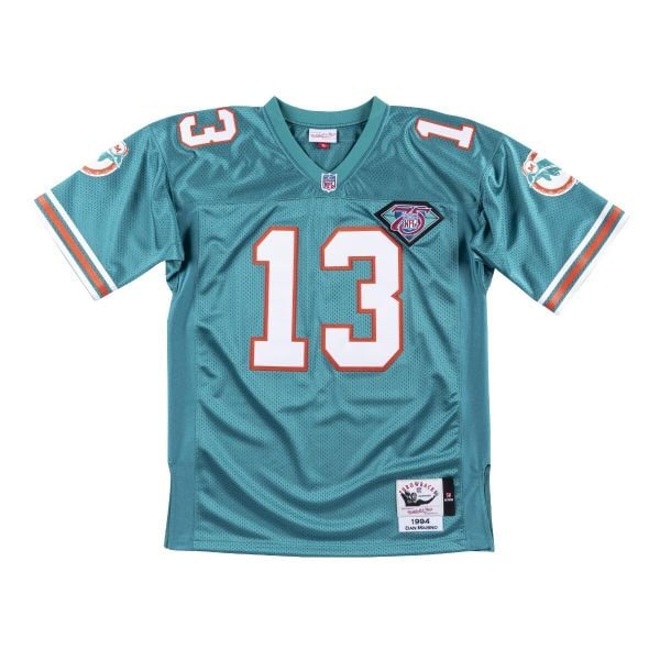 Koszulka Nfl Miami Dolphins Dan Marino. Niebieskie bluzki Mitchell & Ness, bez wzorów, eleganckie, bez kołnierzyka, bez ramiączek. Za 1,187.00 zł.