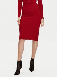 Guess Spódnica midi W5RD15 Z2V62 Czerwony Slim Fit. Czerwone spódnice Guess, xs, z aplikacjami, z syntetyku, midi. Za 259.99 zł.