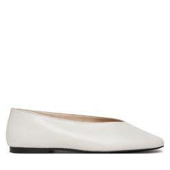 Baleriny Calvin Klein. Brązowe baleriny Calvin Klein, bez wzorów, bez obcasa. Za 279.99 zł.