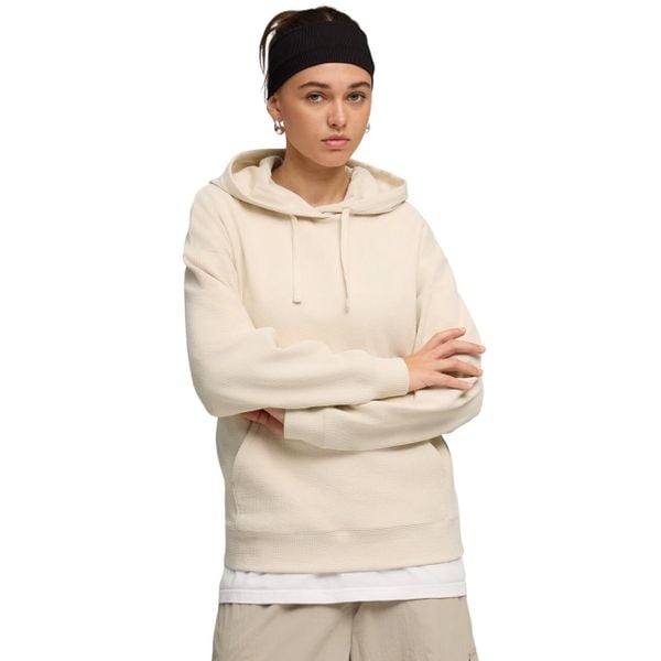 PUMA ESS Elevated Comfort Hoodie bluza damska. Brązowe bluzy Puma, l, bez wzorów, z materiału, z kapturem. Za 177.99 zł.