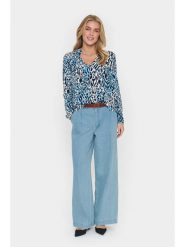 SAINT TROPEZ Bluzka w kolorze niebieskim rozmiar: M. Niebieskie bluzki Saint Tropez, m, bez wzorów, z wiskozy, klasyczne, bez kołnierzyka, bez ramiączek. Za 86.99 zł.