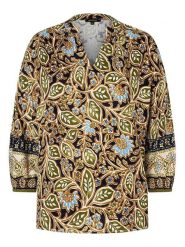 More & More Bluzka w kolorze jasnobrązowym ze wzorem rozmiar: 38. Brązowe bluzki More & More, s, bez wzorów, z wiskozy, klasyczne, bez kołnierzyka, bez ramiączek. Za 86.99 zł.