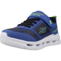 Buty SKECHERS GLIDE STEP LIGHT Niebieski. Niebieskie trekkingi Skechers, z syntetyku, trekkingowe. Za 235.03 zł.