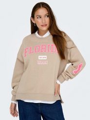 ONLY Bluza w kolorze beżowym rozmiar: M. Brązowe bluzy Only, m, bez wzorów, bez kaptura. Za 136.45 zł.