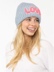 Zwillingsherz Czapka "Love" w kolorze błękitnym rozmiar: onesize. Niebieskie czapki Zwillingsherz, bez wzorów, z materiału. Za 149.66 zł.