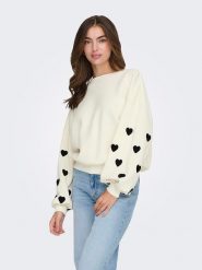 ONLY Bluza w kolorze kremowym rozmiar: XS. Brązowe bluzy Only, xs, bez wzorów, bez kaptura. Za 105.63 zł.